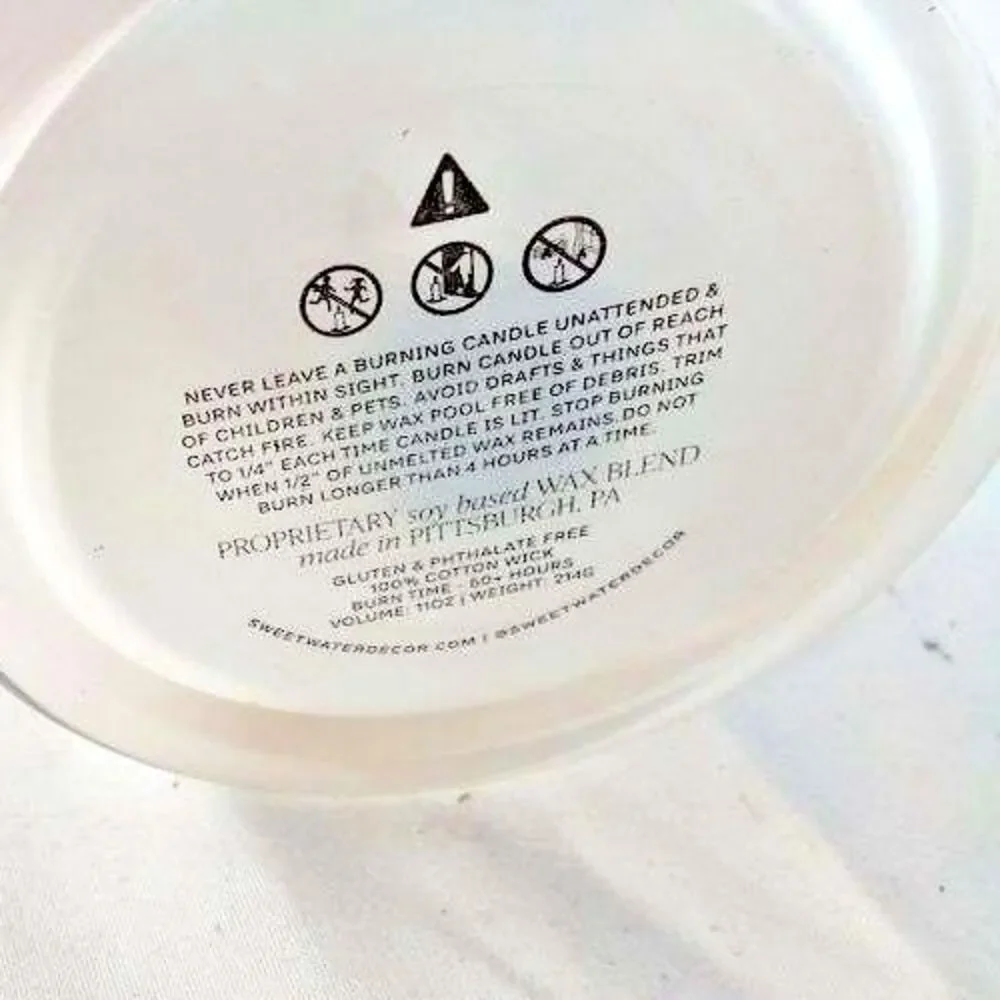 Sweet Water Decor Candle 11oz Mango + Coconut Scent Soy Jar Made in USA